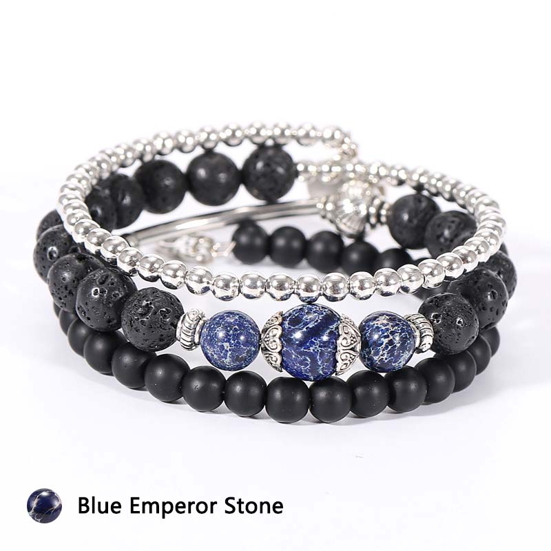 Pulsera de piedra protectora de cristal natural