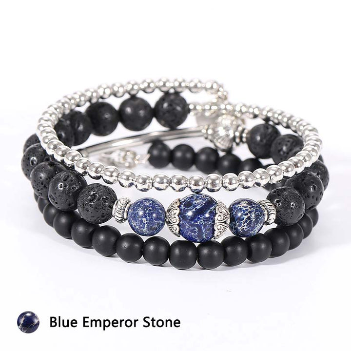 Pulsera de piedra protectora de cristal natural