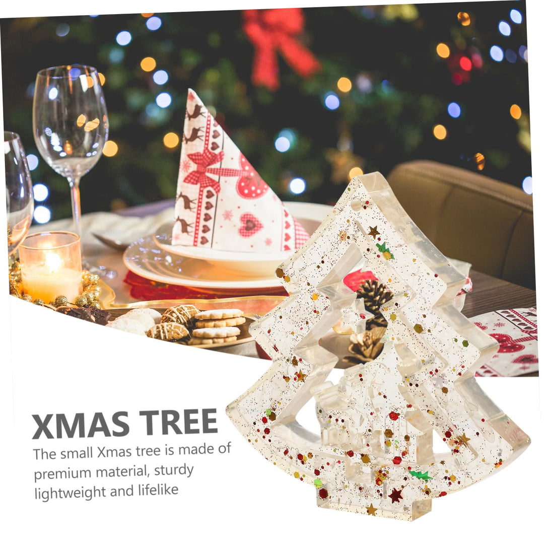Adorno para árbol de Navidad de resina de grava de cristal natural de Olivenorma 