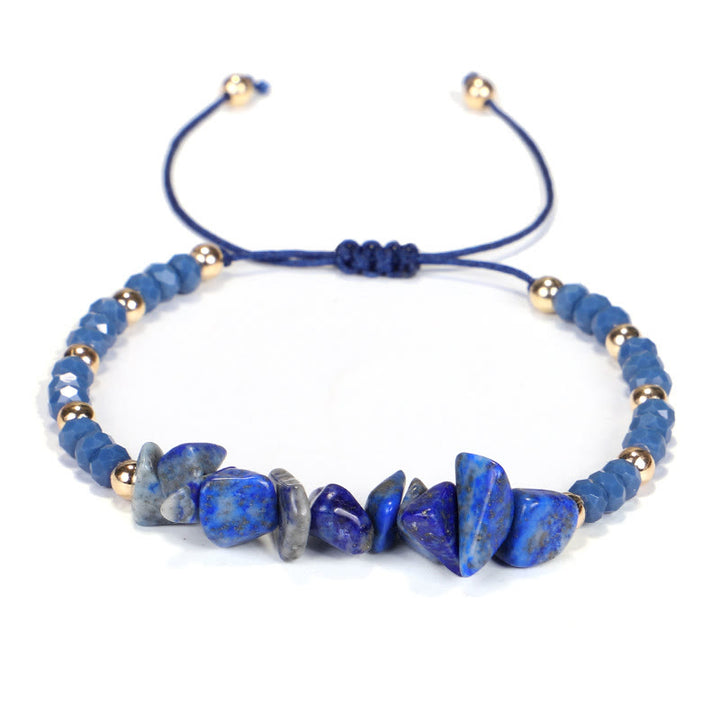 Pulsera de hilo de grava con cristales de Bohemia de Olivenorma 
