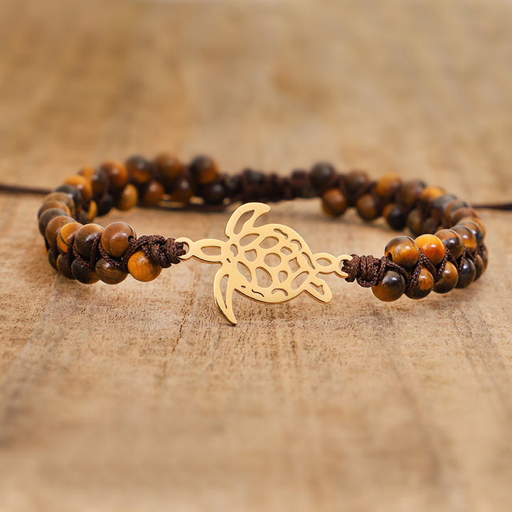 Pulsera de tortuga de piedra natural