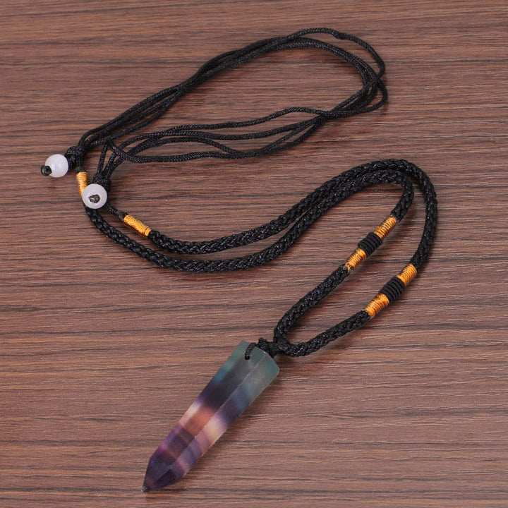 Collar de fluorita para aliviar la ansiedad de Olivenorma 