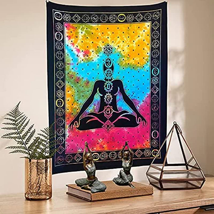 Tapiz de meditación vintage para colgar en la pared