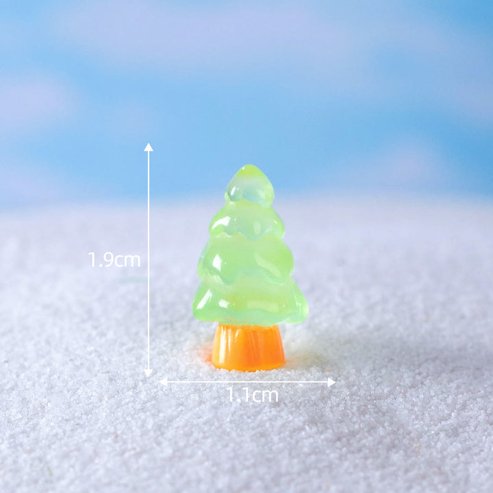 Olivenorma - 5 miniesculturas de cristal para árbol de Navidad, decoración con piedras preciosas