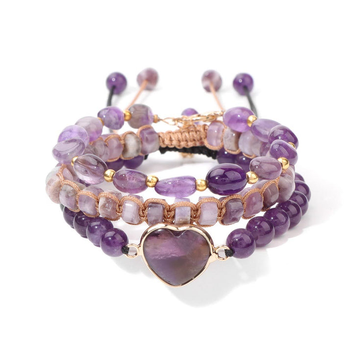 Pulsera con colgante en forma de corazón trenzado de cuerda hecha a mano de Olivenorma
