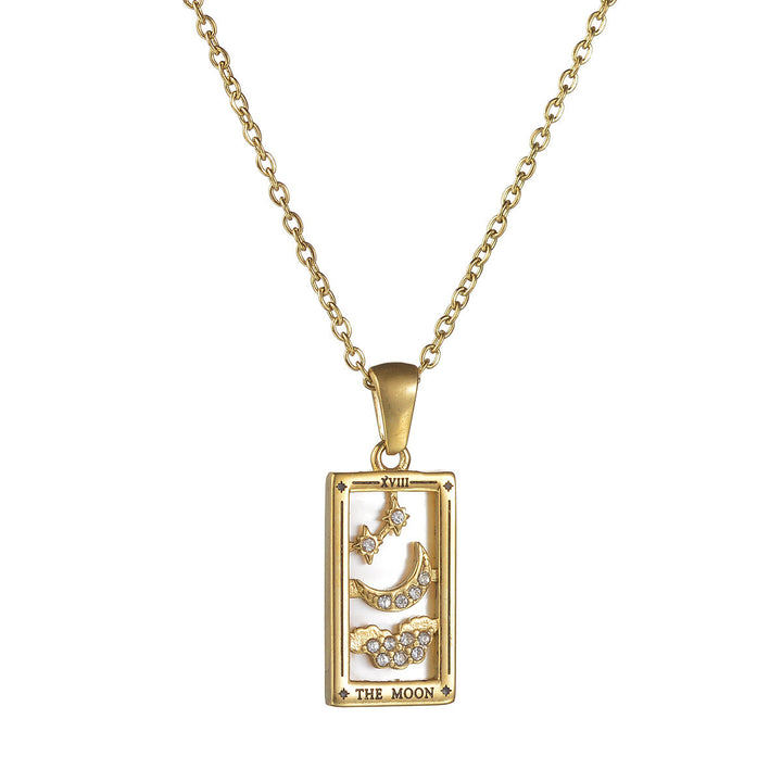 Collar con el signo del tarot "Sol, Amantes, Estrella y Luna" de Olivenorma