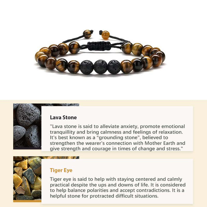 Pulsera curativa con piedra de cristal natural