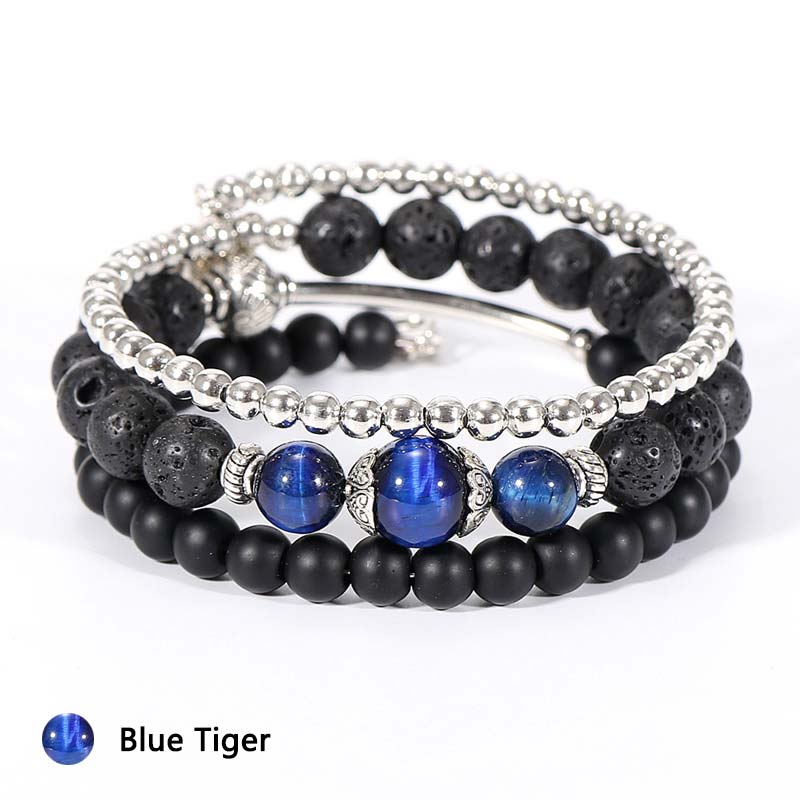 Pulsera de piedra protectora de cristal natural