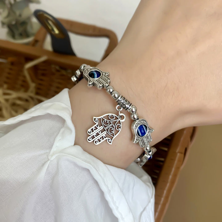 Pulsera de circón epoxi con colgante de ojo turco y ojo malvado de Olivenorma