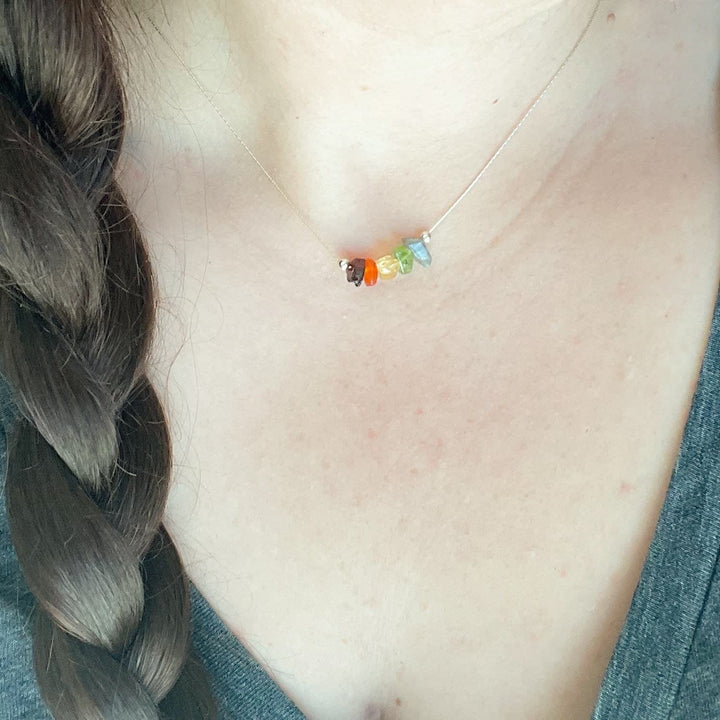 Gargantilla con signo del zodiaco de piedra natural Olivenorma