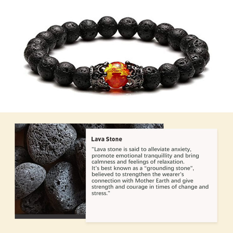 Pulsera de piedra de cristal natural.