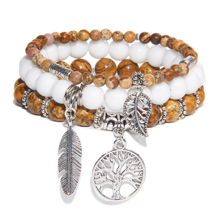 Juego de 3 pulseras con el árbol de la vida "Momentos de sanación de la naturaleza" de Olivenorma 