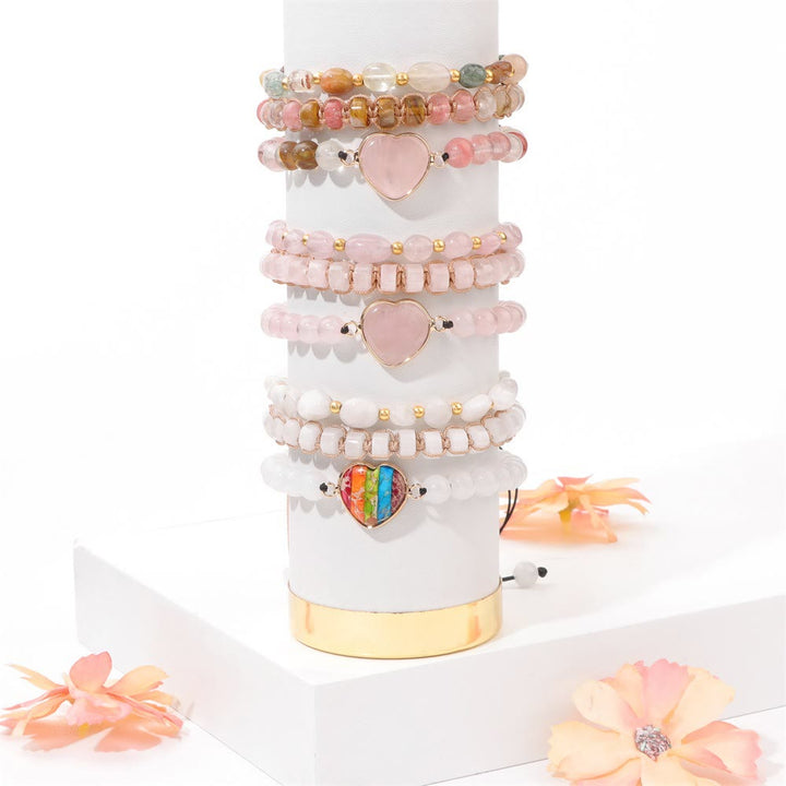 Pulsera con colgante en forma de corazón trenzado de cuerda hecha a mano de Olivenorma
