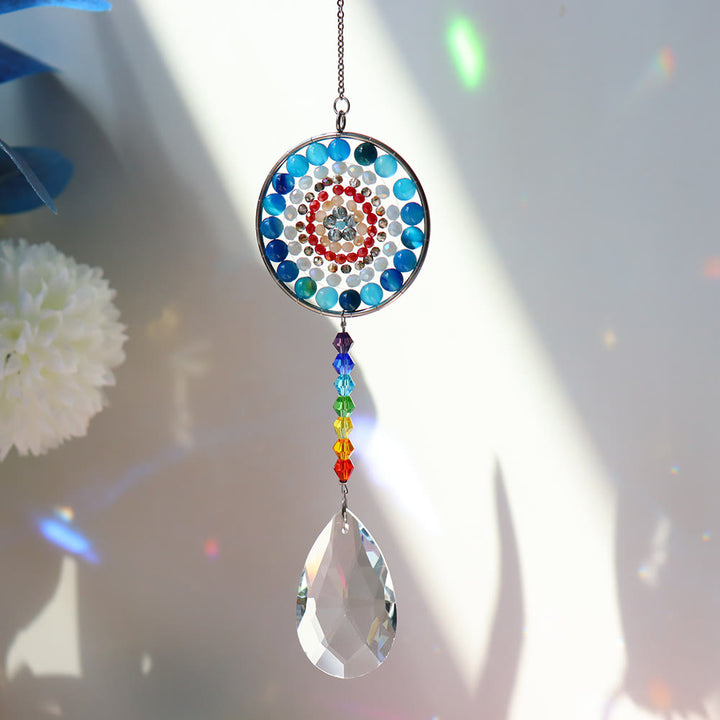 Atrapasol de cristal de Olivenorma, carillón de viento para chakras hecho a mano 