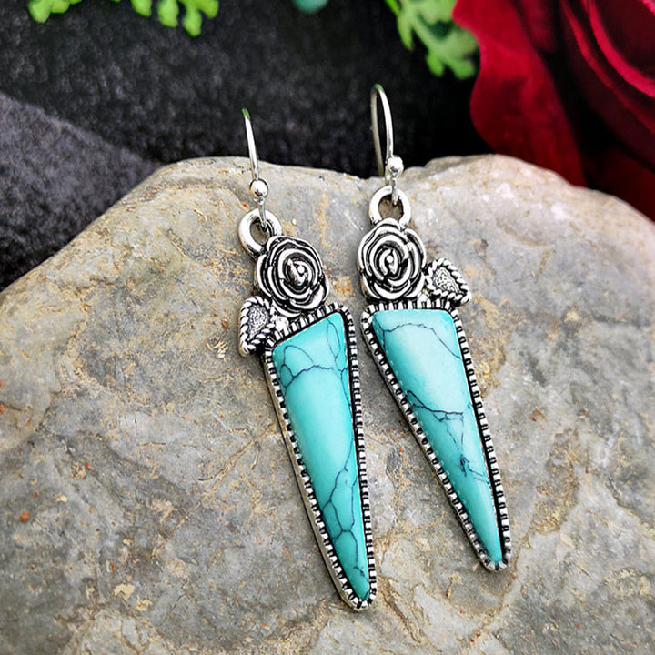 Pendientes de gotas de agua color turquesa 