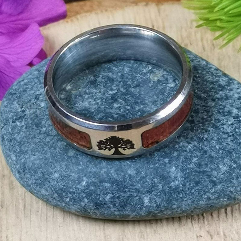 Anillo Yggdrasil - acero inoxidable