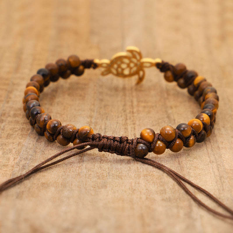 Pulsera de tortuga de piedra natural