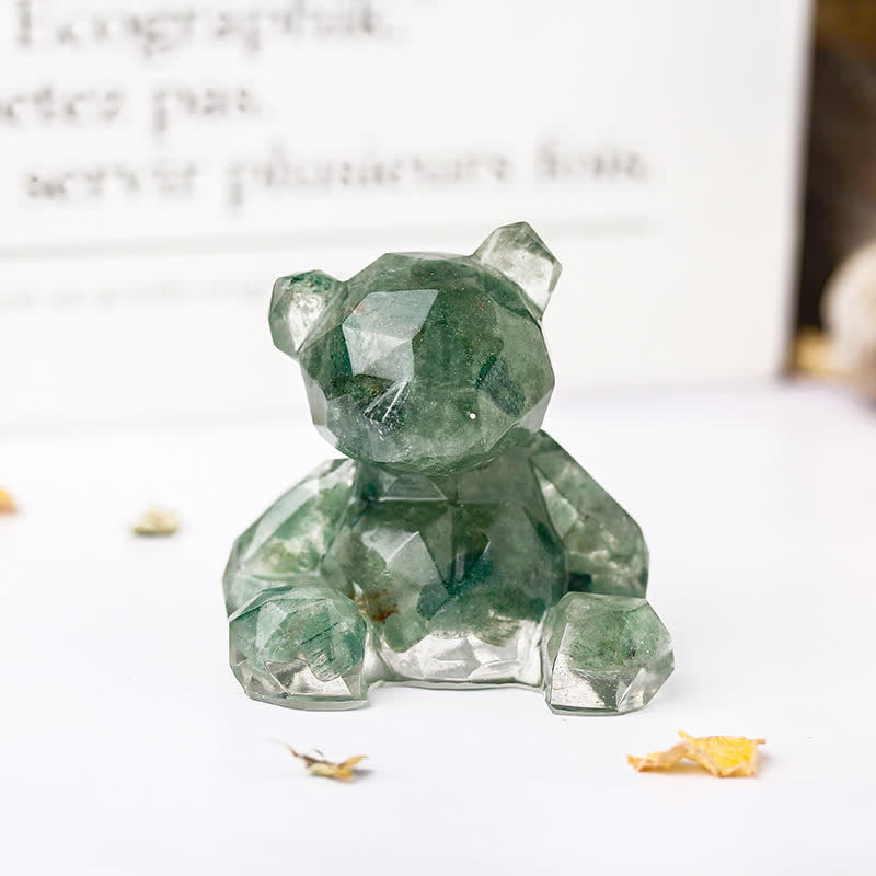 Espejo de Olivenorma con oso sentado y piedras preciosas decorativas