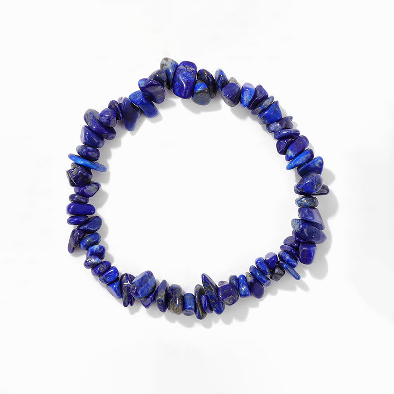 Pulsera de grava irregular natural colorida de Olivenorma 