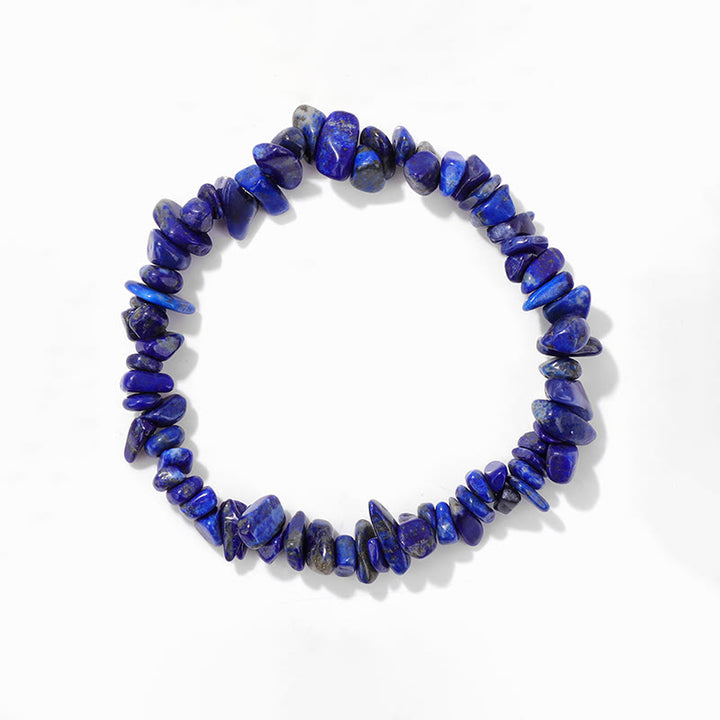 Pulsera de grava irregular natural colorida de Olivenorma 
