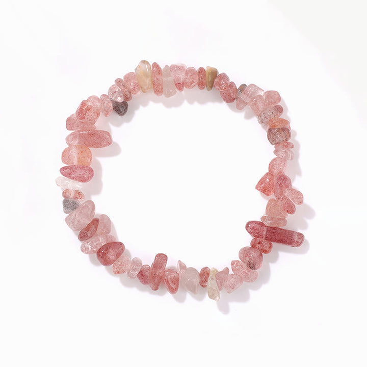 Pulsera de grava irregular natural colorida de Olivenorma 