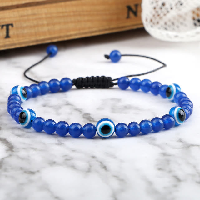 Pulsera de cuentas de ojo de tigre y ojo malvado de Olivenorma 