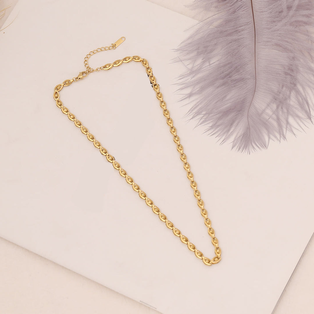 Conjunto de collar, pulsera y pendientes con ojo malvado de amazonita natural de Olivenorma