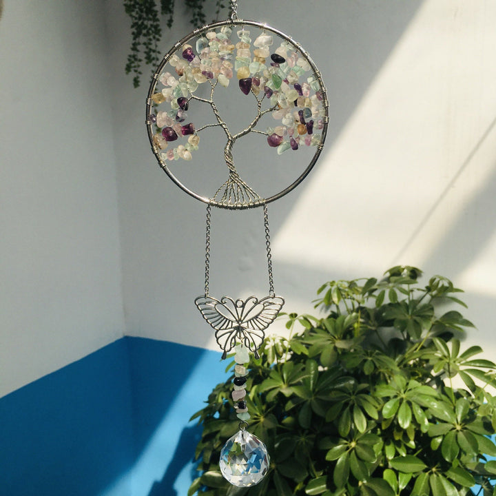 Adorno colgante de mariposa del árbol de la vida de Olivenorma 