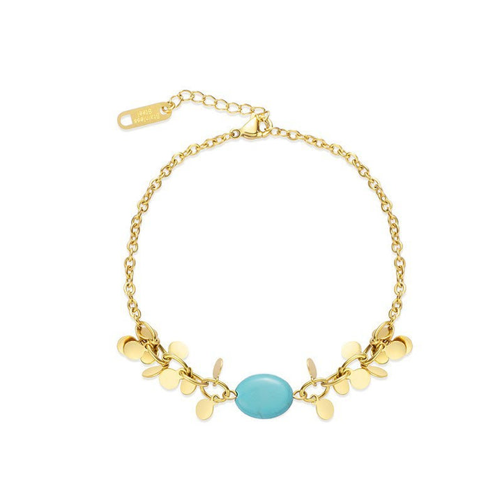 Juego de pulseras apilables con estrellas de turquesa natural de Olivenorma 