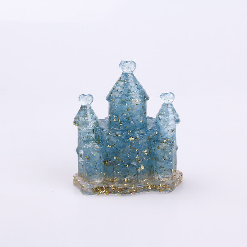 Decoración con piedras preciosas de castillo de epoxi de cristal natural de Olivenorma