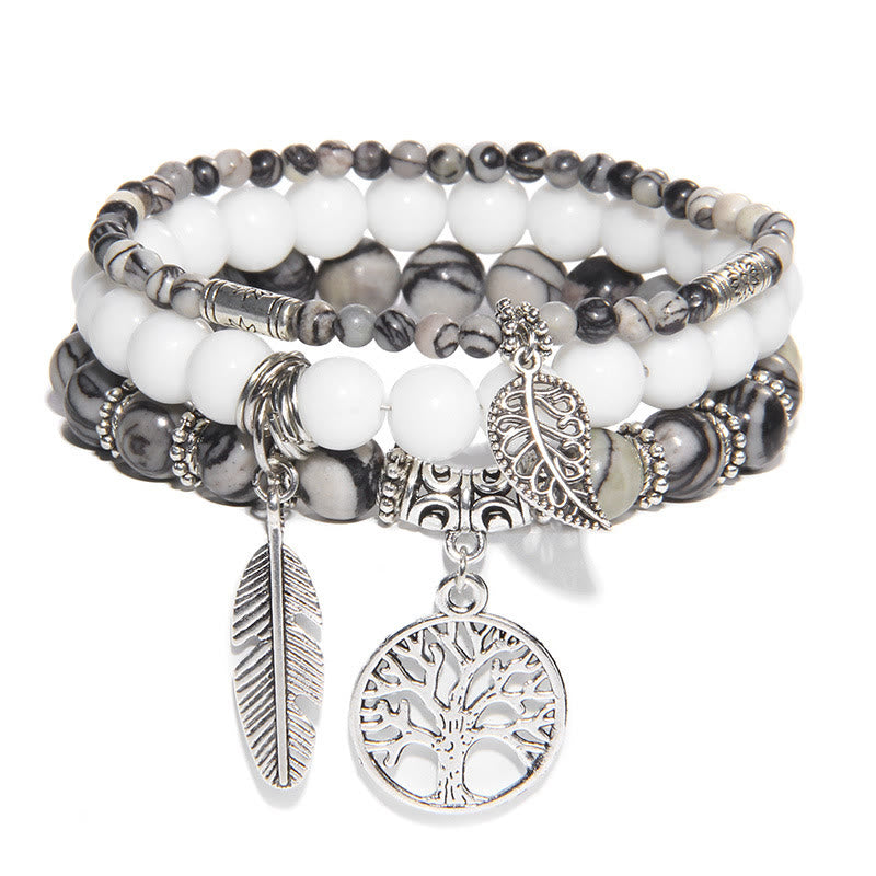Juego de 3 pulseras con el árbol de la vida "Momentos de sanación de la naturaleza" de Olivenorma 
