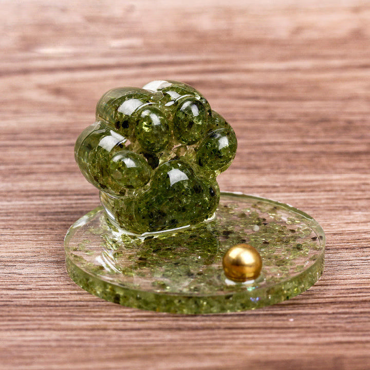 Soporte para teléfono móvil con forma de garra de gato de piedra natural epoxi de Olivenorma