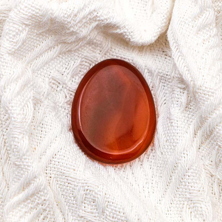 Piedra para la preocupación del pulgar de ágata roja de Olivenorma