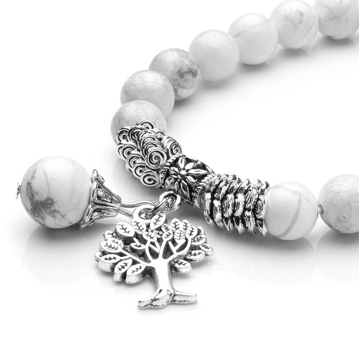 Pulsera de árbol de la vida de cristal natural