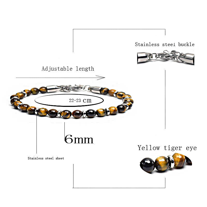 Pulsera de cuentas de ágata desgastada de Olivenorma