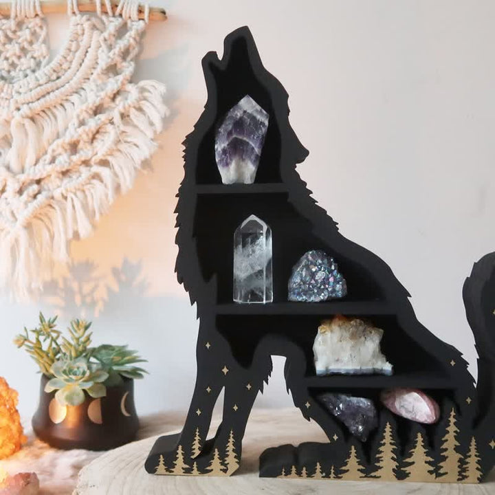 Estantería de cristal con forma de lobo hecha a mano de Olivenorma