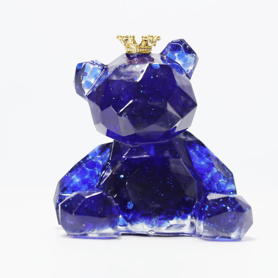 Adorno de oso de resina con grava de cristal de Olivenorma , decoración con piedras preciosas