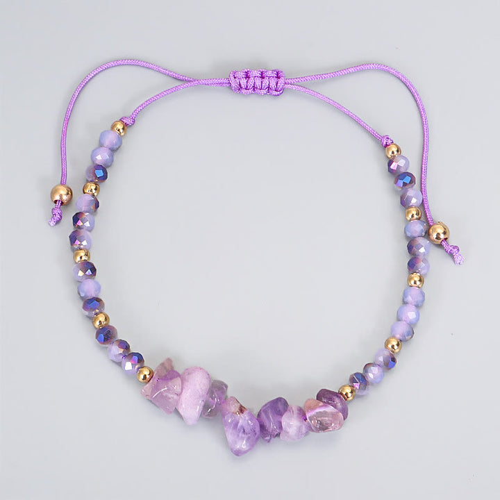 Pulsera de hilo de grava con cristales de Bohemia de Olivenorma 