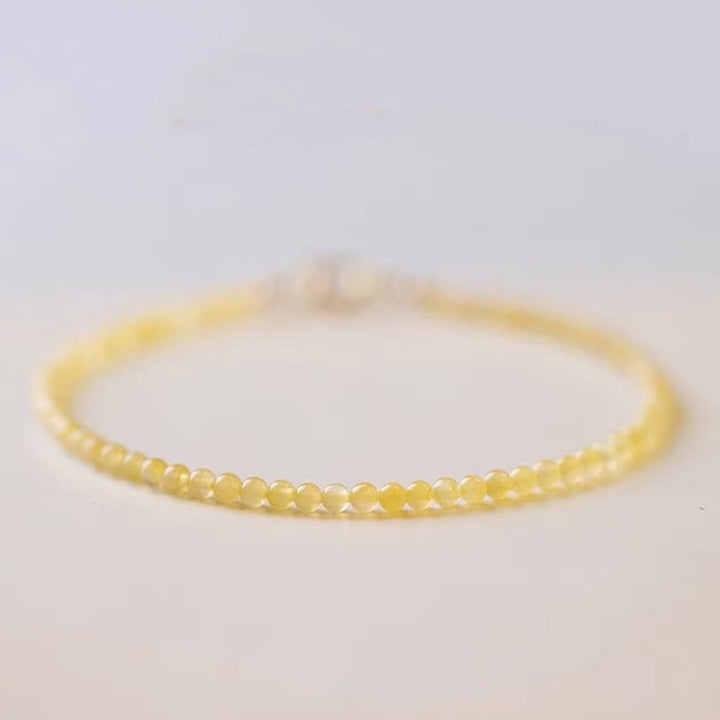 Pulsera de citrino con piedras preciosas de prosperidad Rich Stone