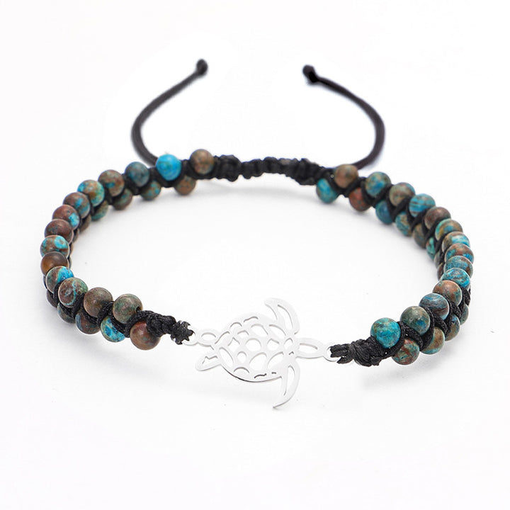 Pulsera de tortuga de piedra natural