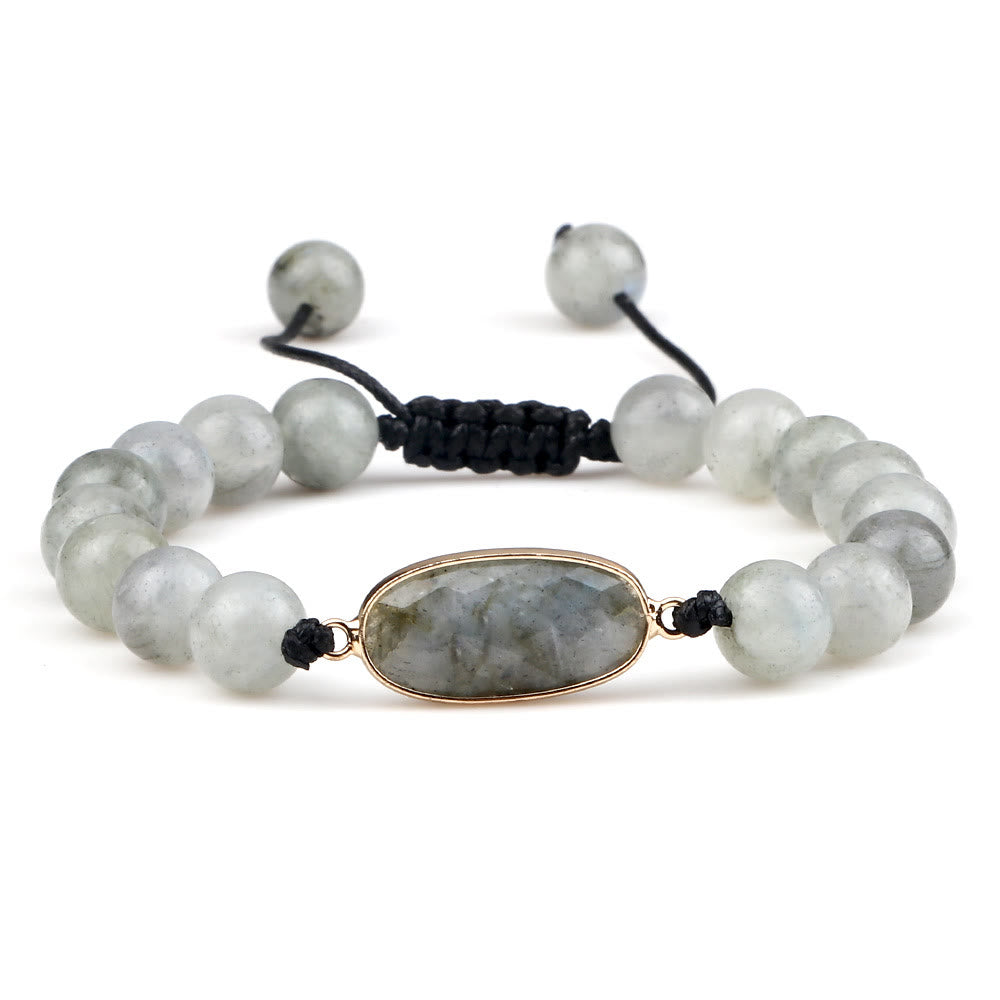 Pulsera de cuentas de opalita con piedra de ojo de gato de Olivenorma