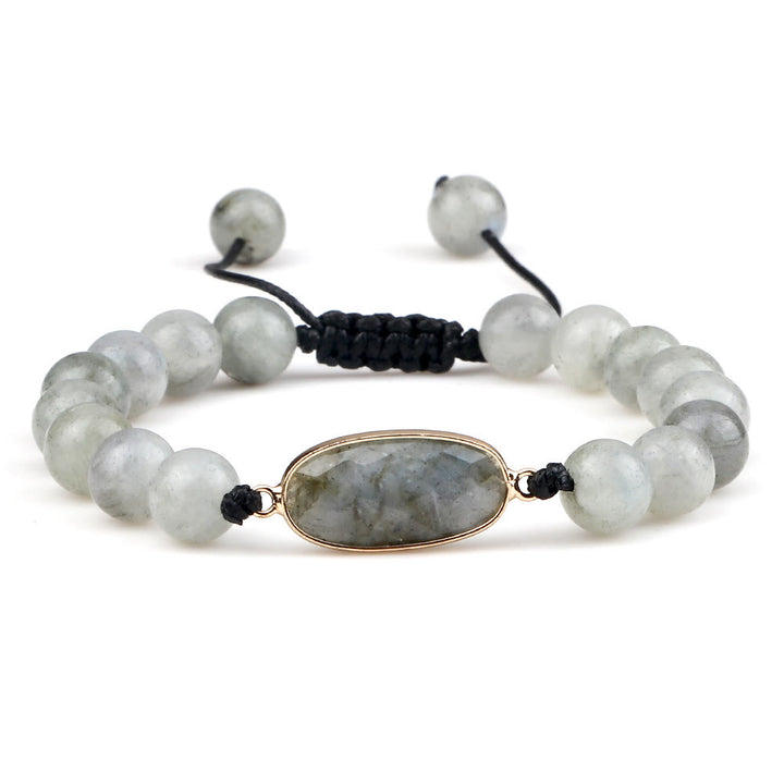 Pulsera de cuentas de opalita con piedra de ojo de gato de Olivenorma