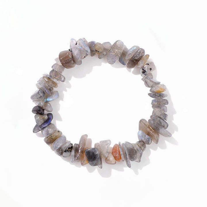 Pulsera de grava irregular natural colorida de Olivenorma 