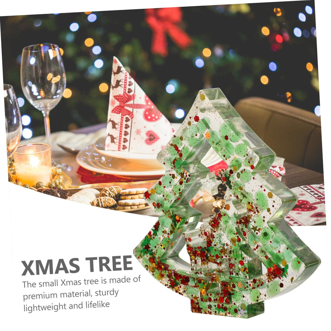 Adorno para árbol de Navidad de resina de grava de cristal natural de Olivenorma 