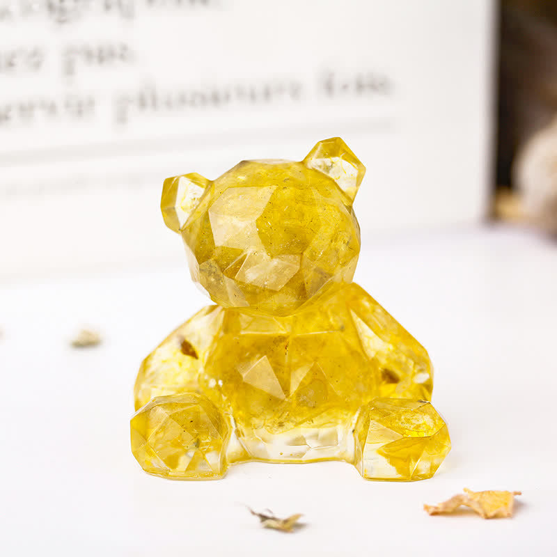 Espejo de Olivenorma con oso sentado y piedras preciosas decorativas