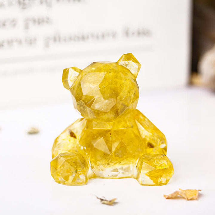 Espejo de Olivenorma con oso sentado y piedras preciosas decorativas