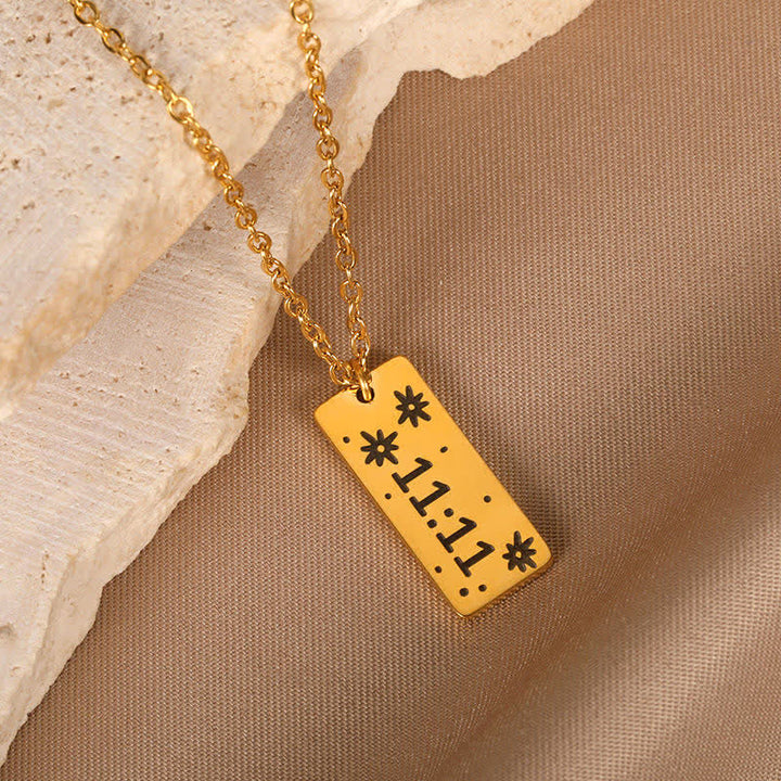 Collar de la suerte con el número angelical 11:11 de Olivenorma
