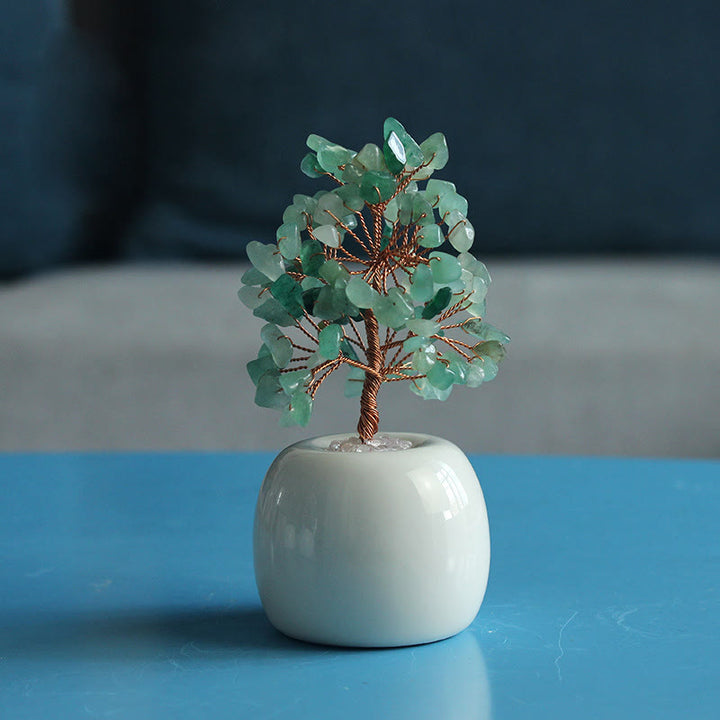 Árbol de Feng Shui con piedras preciosas de múltiples cristales de Olivenorma 