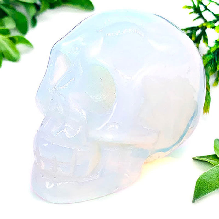 Decoración de Halloween con calavera de cristal natural de Olivenorma