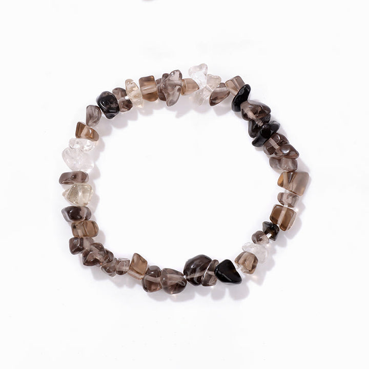 Pulsera de grava irregular natural colorida de Olivenorma 